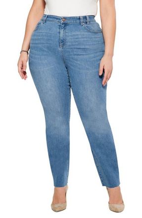 Nic+Zoe Ankle Straight Leg Jeans in Horizon at Nordstrom, Size 14W