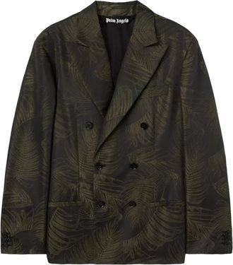 Palm Angels Palms blazer met jacquard - Groen