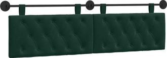 vidaXL Cabecero Colgante Verde Oscuro Terciopelo Vidaxl