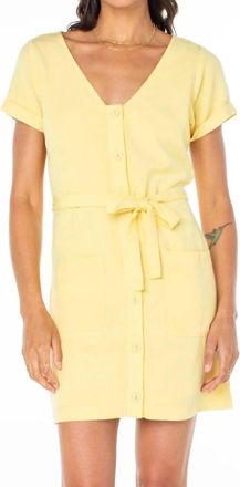 Roxy Kona Midi Dress In Yellow