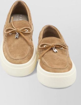 Hogan crosswind suede leather loafers boat style