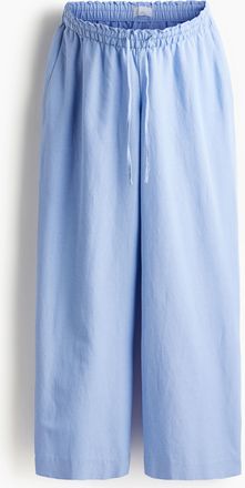 H&M MAMA Before & After Hose aus Leinenmix - Blue