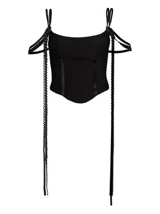 RXQUETTE lace-details top - women - Polyester - 36 - Black