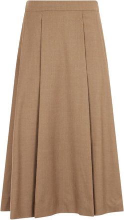 Slowear Lange rok met wijde pasvorm - Dames - Midirokken - Bruin - S - Rokken