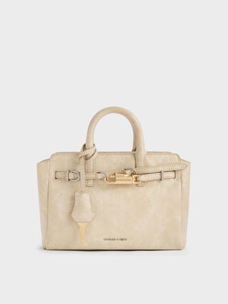 Charles & Keith Mini Delfina Belted Tote Bag