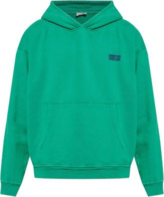 American Vintage Felpa con cappuccio e logo - Verde