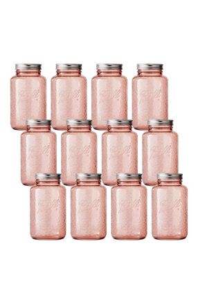 Ball Vintage Glass Mason Jars, 32 Ounce, Pack of 12 in Rose at Nordstrom