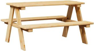 vidaXL Vidaxl - Tavolo per Bambini con Panche irun 90x79,5x50 cm Legno Massello