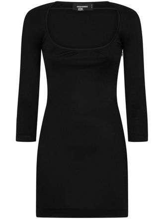 Dsquared2 round-neck stretch-design minidress - Nero