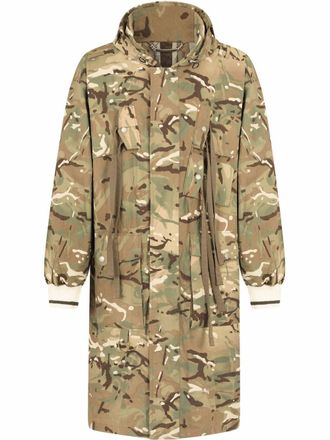 Dolce & Gabbana camouflage-print hooded jacket - men - Nylon - 46 - Brown