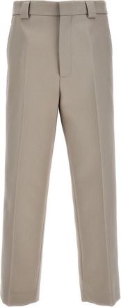 Fear of God Grey Solid Flat Front Trousers