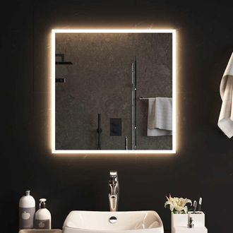 vidaXL Espejo De Ba&ntilde;o Con Led 60x60 Cm Vidaxl