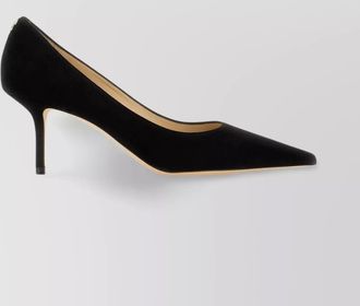 Jimmy Choo London suede pointed-toe stiletto pumps