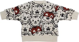 Kenzo Animal-Print Cotton Sweatshirt - Beige