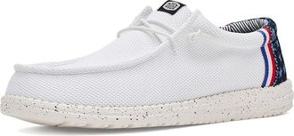 Hey Dude Wally Americana Mens Shoes White/Multi : 11 M, Cotton