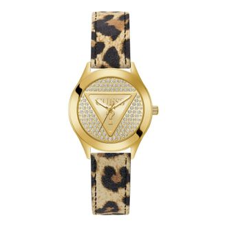 Guess Dames Armbandhorloge Glitz Plaque goud Gw 0745L2 - Dames - Horloges - Geel - ONE Size - Accessoires