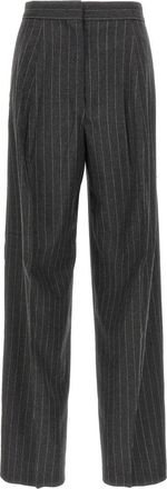 Sportmax Grey Loose Striped Pant