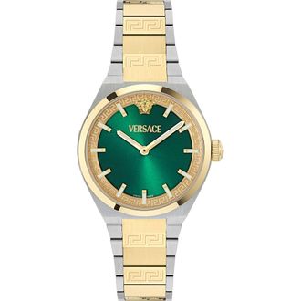 Versace V-Auria Two-Tone Bracelet Watch, 35mm in Two Tone at Nordstrom