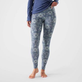 Smartwool Classic Thermal Merino Base Layer Bottom Pant In Nightfall Deco Floral