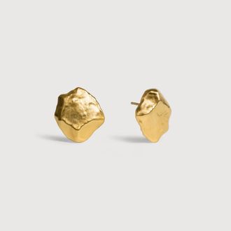 Monica Vinader Gold Fragments Large Stud Earrings