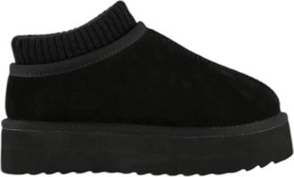 Colors Of California Polyester hoge zool dames booties - Dames - Winterlaarzen - Zwart - 39 EU - Polyester - Schoenen