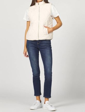 Dear John Denim Hadley Versatile Vest In Washed Cream