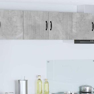 vidaXL vidaXL Mobile da cucina con lo scaffale Grigio cemento 80 x 31 x 40 cm