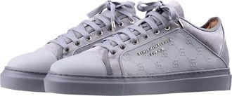 Benjamin Berner Low-Top Sneaker - Odin Monogram Embossed Ice Grey - Gr. 44 (EU) - in Grau - für Damen