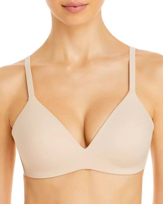 Wacoal How Perfect Contour Bra Womens Nude Adjustable Strap Wireless GBO1112