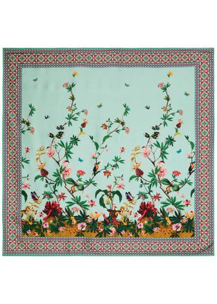 La DoubleJ LA Double J Foulard Printed Silk-twill Scarf - Blue - One Size