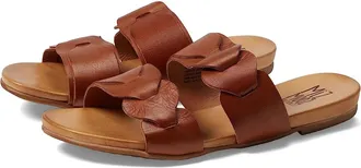 Miz Mooz Aphrodite Sandals Womens Brandy Leather Slip On Slide HTAT1735