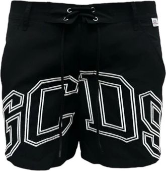 GCDS Zwarte Boxer met Logo Lounge - Heren - Strandmode - Zwart - L - Polyester - Badmode