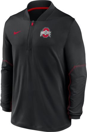 Nike Ohio State Sideline Nike Mens Dri-FIT College 1/2-Zip Top in Black | 03BA053YOH-UCQ