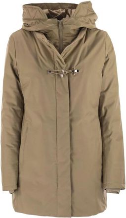 Fay Toggle Hooded Parka - Dames - Parka Jassen - Bruin - M - Polyester - Jassen