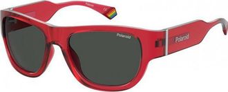 Polaroid Womens PLD-6197-S-MC-C9A PLD 6197 S MC 55 C9A Sunglasses - Red - One Size