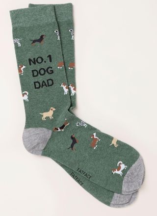 Fat Face FatFace Green Number One Dog Dad Socks