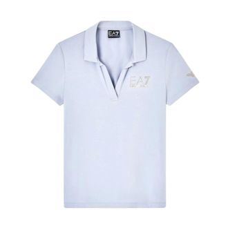 Emporio Armani Emporio Armani Ea7, Dames, Tops, Blauw, Maat: S Katoen
