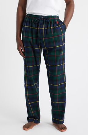 Polo Ralph Lauren Yarn Dyed Plaid Flannel Pajama Pants in Polo Tartan Print at Nordstrom, Size X-Large