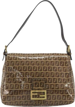 Fendi Forever Big Mama Patent Beige Patent_Leather Handbag (Pre-Owned)