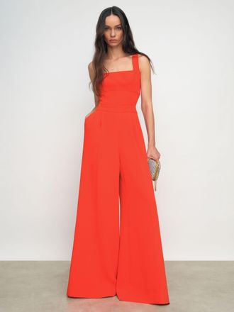 Reiss Orange Wide-leg Cut-out Jumpsuit, 16