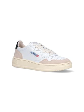 Autry Leather & Suede Colorblock Sneaker - White