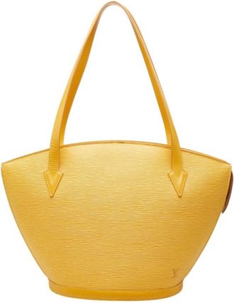Louis Vuitton Yellow Leather Shoulder Bag Tote Bag (Pre-Owned)