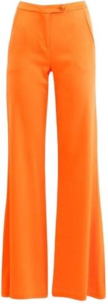 Patrizia Pepe Flame Broeken - Dames - Wijde Broeken - Oranje - M - Broeken