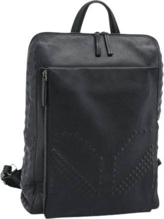 MCM Pre-owned Leren Rugzak - Dames - Vintage Rugzakken - Zwart - ONE Size - Vintage