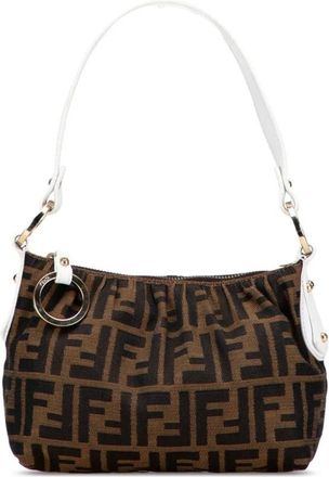Fendi Pre-owned Shoulder Bags, female, Brown, Size: ONE SIZE Pre-owned Patterned Shoulder Bag