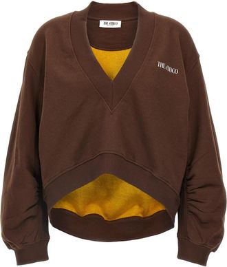 The Attico Brown 3D logo sweatshirt