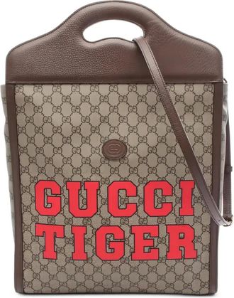 Gucci 2010s GG supreme leather tote bag - Neutrals