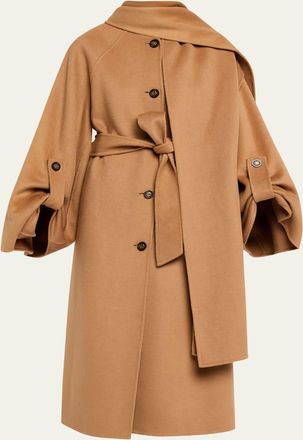 Zimmermann Valiant Wool Scarf Maxi Coat