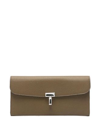Toteme Portafoglio T-lock in pelle - Marrone