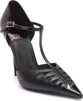 Jeffrey Campbell Nouvelle Pointed Toe Pump in Black/Black Patent at Nordstrom Rack, Size 9.5